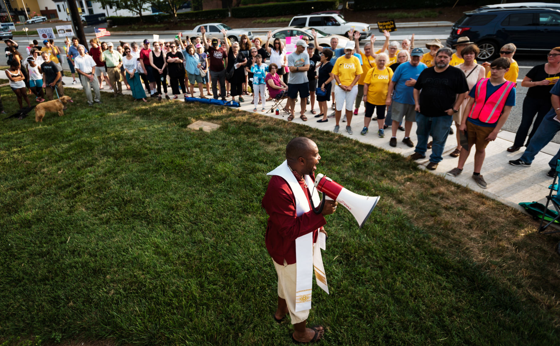 Winston-Salem's Lights for Liberty Vigil for Migrants
